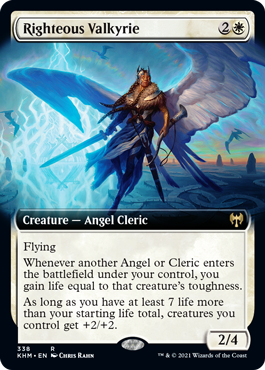 Righteous Valkyrie (Variant) - Kaldheim Spoiler