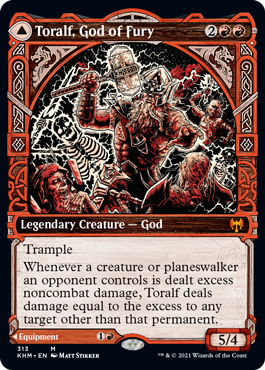 Toralf, God of Fury (Variant) - Kaldheim Spoiler