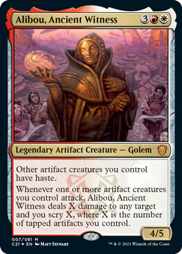 Alibou, Ancient Witness - Commander 2021 Spoiler