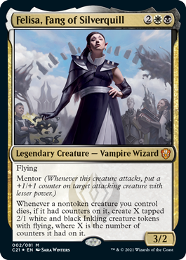 Felisa, Fang of Silverquill - Commander 2021 Spoiler