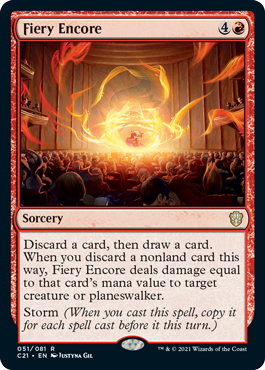 Fiery Encore - Commander 2021 Spoiler