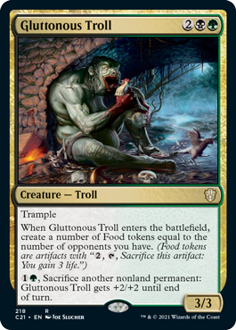 Gluttonous Troll - Commander 2021 Spoiler