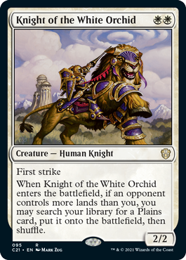 Knight of the White Orchid - Commander 2021 Spoiler