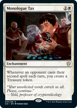 Monologue Tax - Commander 2021 Spoiler