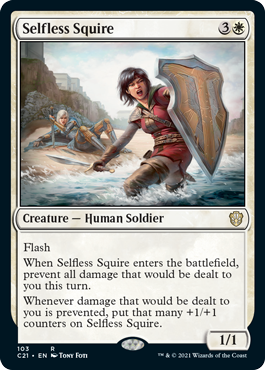Selfless Squire - Commander 2021 Spoiler