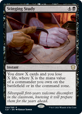 Stinging Study - Commander 2021 Spoiler