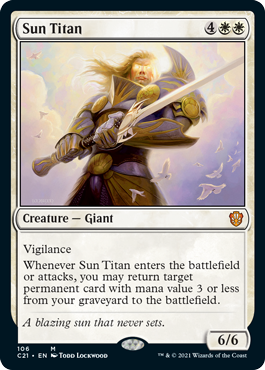 Sun Titan - Commander 2021 Spoiler