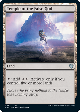 Temple of the False God - Commander 2021 Spoiler