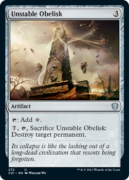 Unstable Obelisk - Commander 2021 Spoiler
