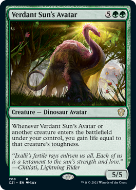 Verdant Sun’s Avatar - Commander 2021 Spoiler