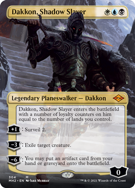 Dakkon, Shadow Slayer (Variant) 2 - Modern Horizons 2 Spoiler