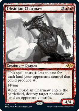 Obsidian Charmaw (Variant) - Modern Horizons 2 Spoiler