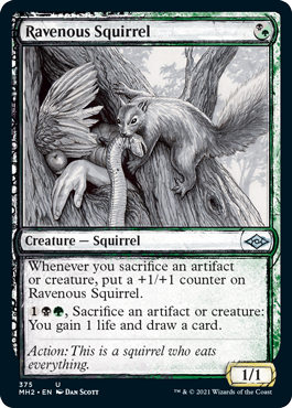 Ravenous Squirrel (Variant) - Modern Horizons 2 Spoiler