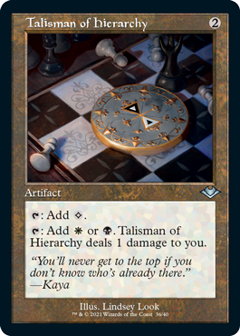 Talisman of Hierarchy (Variant) - Modern Horizons 2 Spoiler