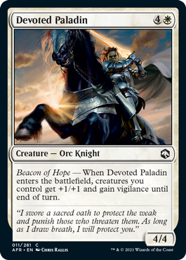 Devoted Paladin - Adventures in the Forgotten Realms Spoiler