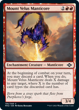 Mount Velus Manticore - Modern Horizons 2 Spoiler