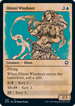 Djinni Windseer (Variant) - Adventures in the Forgotten Realms Spoiler