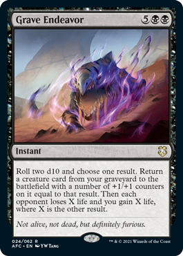 Grave Endeavor - Adventures in the Forgotten Realms Commander Spoiler