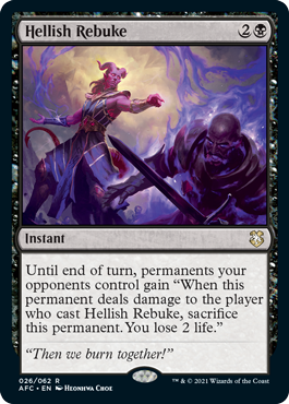 Hellish Rebuke - Adventures in the Forgotten Realms Commander Spoiler