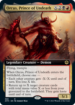 Orcus, Prince of Undeath (Variant) - Adventures in the Forgotten Realms Spoiler