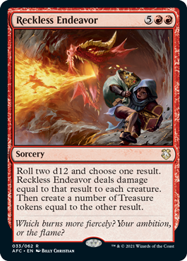 Reckless Endeavor - Adventures in the Forgotten Realms Commander Spoiler