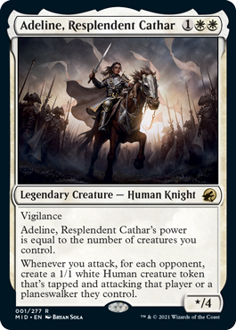 Adeline, Resplendent Cathar - Innistrad Midnight Hunt Spoiler