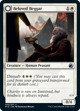 Beloved Beggar - Innistrad Midnight Hunt Commander Spoiler