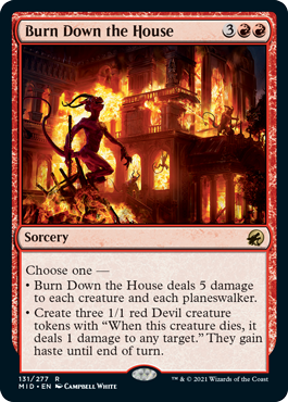 Burn Down the House - Innistrad Midnight Hunt Spoiler