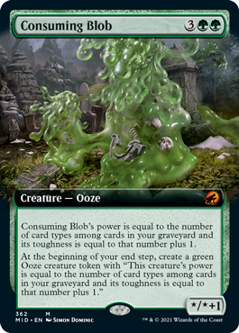 Consuming Blob (Variant) - Innistrad Midnight Hunt Spoiler