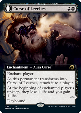 Curse of Leeches (Variant) - Innistrad Midnight Hunt Commander Spoiler