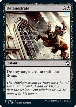 Defenestrate - Innistrad Midnight Hunt Commander Spoiler