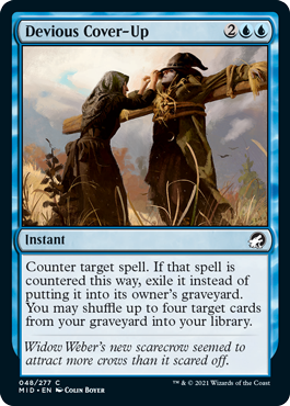 Devious Cover-Up - Innistrad Midnight Hunt Spoiler