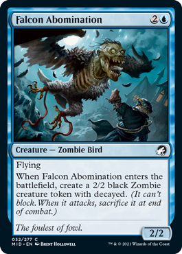 Falcon Abomination - Innistrad Midnight Hunt Spoiler