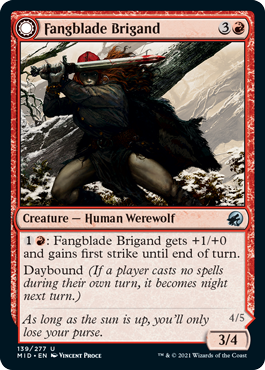 Fangblade Brigand - Innistrad Midnight Hunt Spoiler