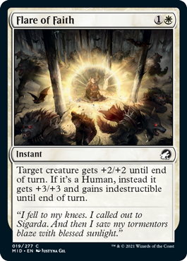 Flare of Faith - Innistrad Midnight Hunt Spoiler