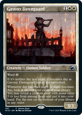 Gavony Dawnguard (Variant) - Innistrad Midnight Hunt Commander Spoiler