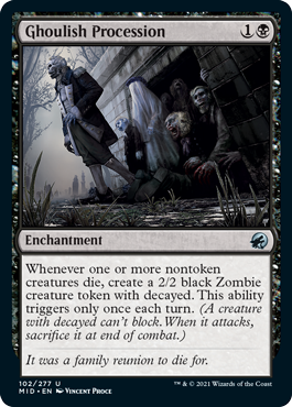 Ghoulish Procession - Innistrad Midnight Hunt Spoiler