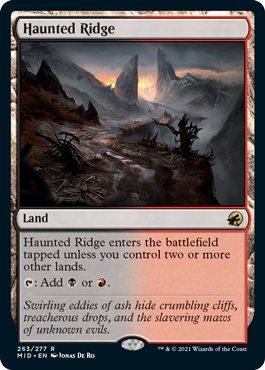 Haunted Ridge - Innistrad Midnight Hunt Commander Spoiler