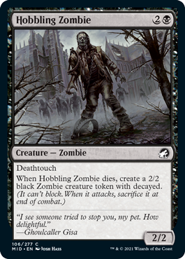 Hobbling Zombie - Innistrad Midnight Hunt Spoiler