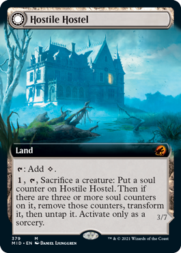 Hostile Hostel (Variant) - Innistrad Midnight Hunt Spoiler