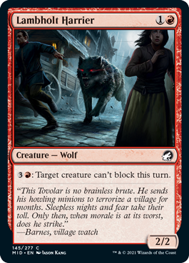 Lambholt Harrier - Innistrad Midnight Hunt Spoiler