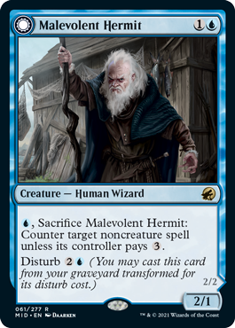 Malevolent Hermit - Innistrad Midnight Hunt Spoiler