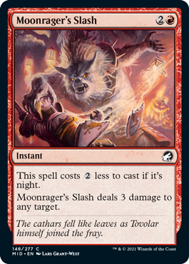 Moonrager's Slash - Innistrad Midnight Hunt Spoiler