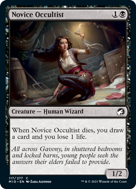 Novice Occultist - Innistrad Midnight Hunt Spoiler