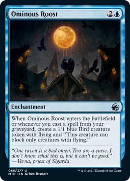 Ominous Roost - Innistrad Midnight Hunt Commander Spoiler