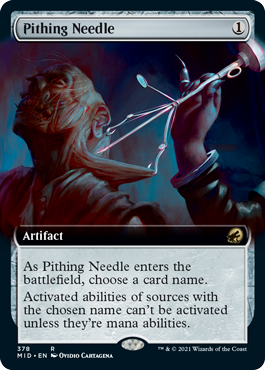 Pithing Needle (Variant) - Innistrad Midnight Hunt Spoiler