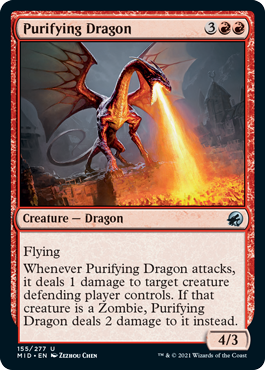 Purifying Dragon - Innistrad Midnight Hunt Spoiler