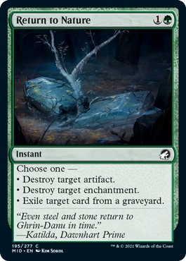 Return to Nature - Innistrad Midnight Hunt Spoiler