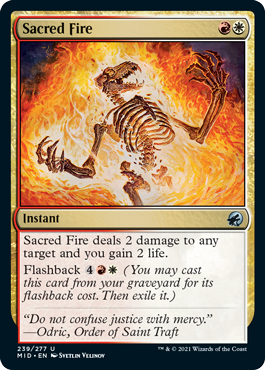 Sacred Fire - Innistrad Midnight Hunt Spoiler