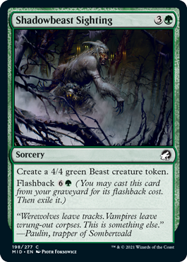 Shadowbeast Sighting - Innistrad Midnight Hunt Spoiler